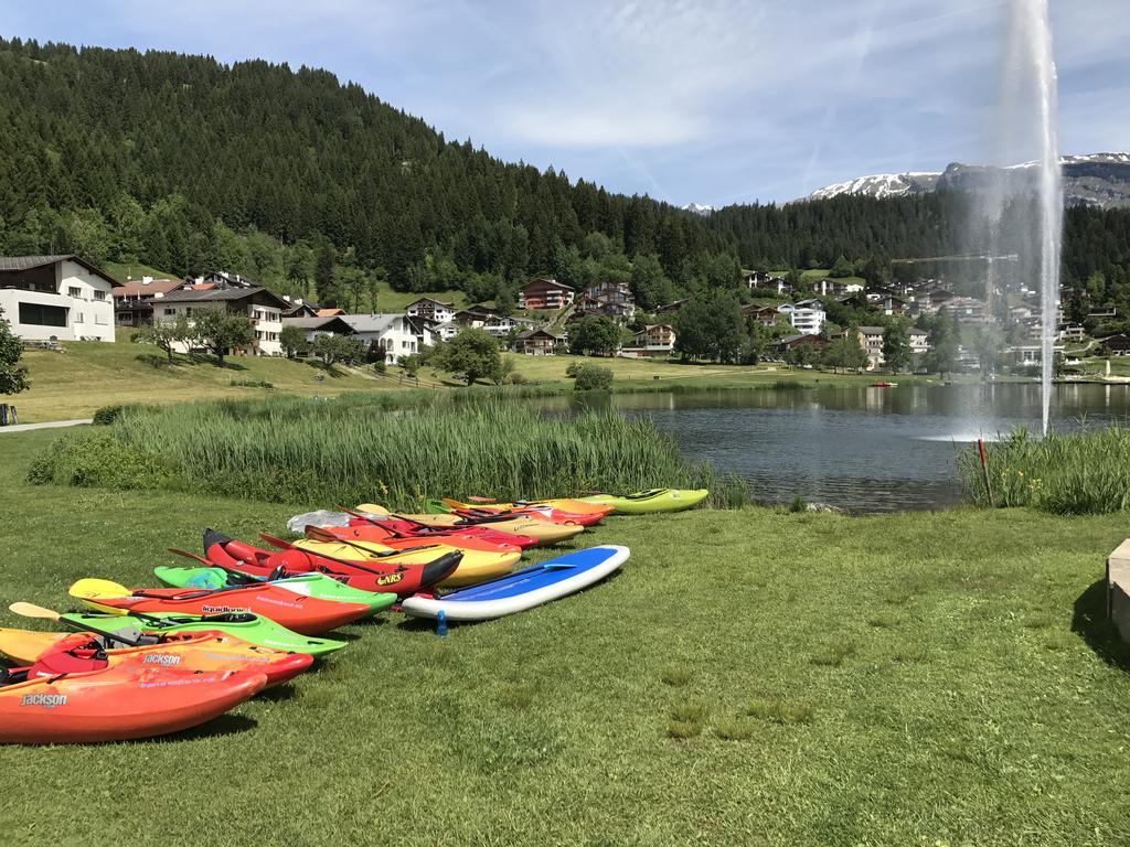 Ferienwohnung Laax Mit Traumblick, Grossem Balkon Und Terrasse 외부 사진