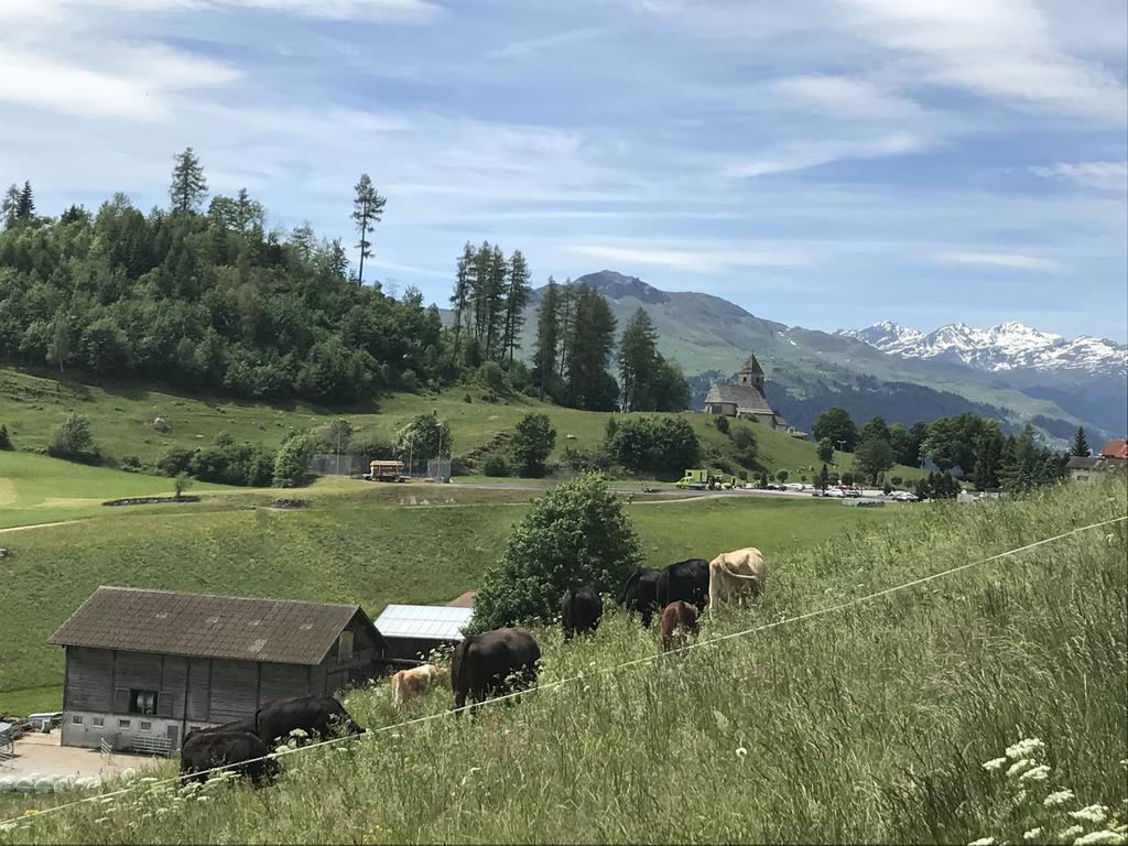 Ferienwohnung Laax Mit Traumblick, Grossem Balkon Und Terrasse 외부 사진